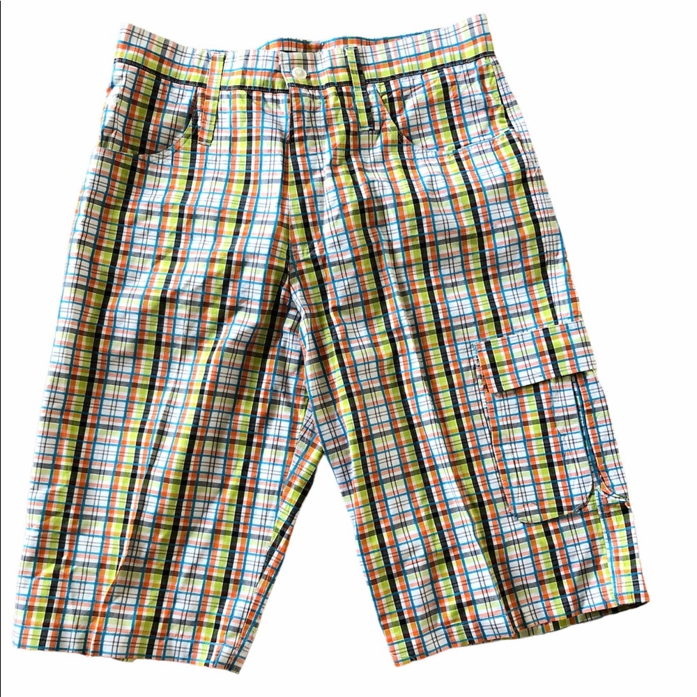 Rocawear Men's Cargo Casual Shorts Plaid Sz 36